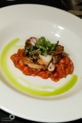Grilled Thyme and Rosemary Chicken on a Haricot Bean and Pancetta Cassoulet